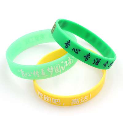 China supplier cheap custom fabric soccer silicone wristband