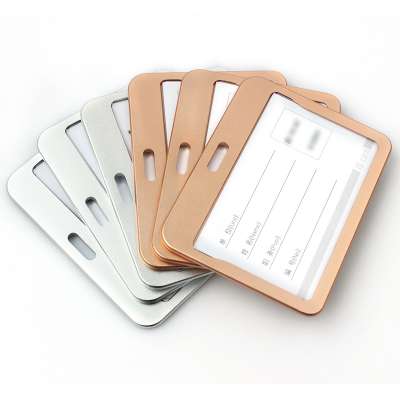 High quality aluminum alloy name badge  id card holder for business