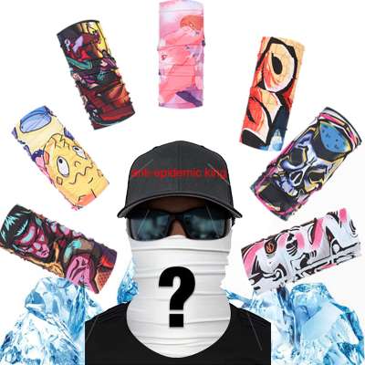 Five men Custom cotton seamless scarf durag for men neck gaiter tube bandana silky durag designs