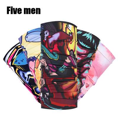 FIVE MEN silver ion seamless headband face scarf tube bandana multifunctional