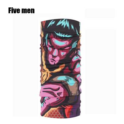 Five men customized oem silver ion anti-microbial head tube seamless bandana buff