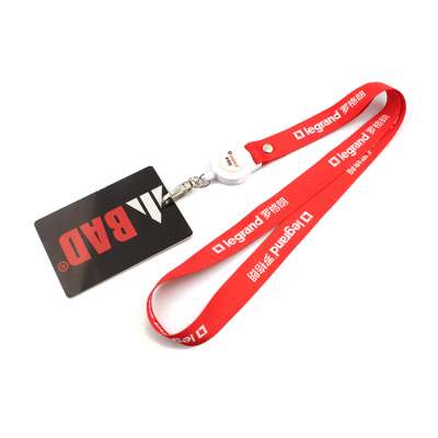 Hot selling recycle material card holder lanyard custom logo