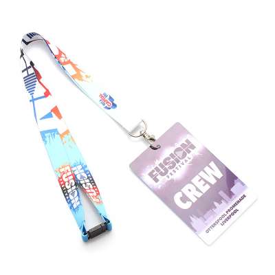 Custom clear soft plastic id card lanyard for exhibition