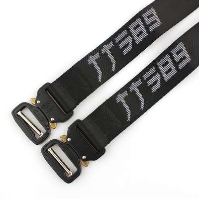 Woven fabric custom logo durable adjustable belt with high quality