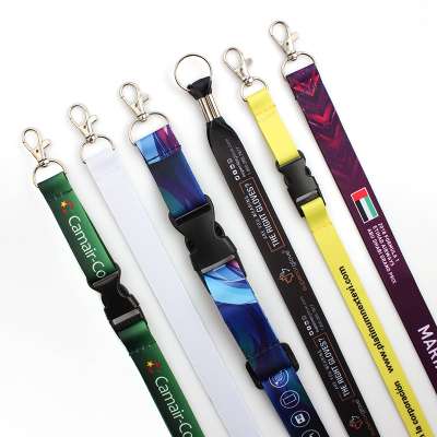 Hot flat polyester sublimation cheap custom lanyard