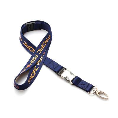 Durable custom sublimation lanyard key chain with metal breakaway hook